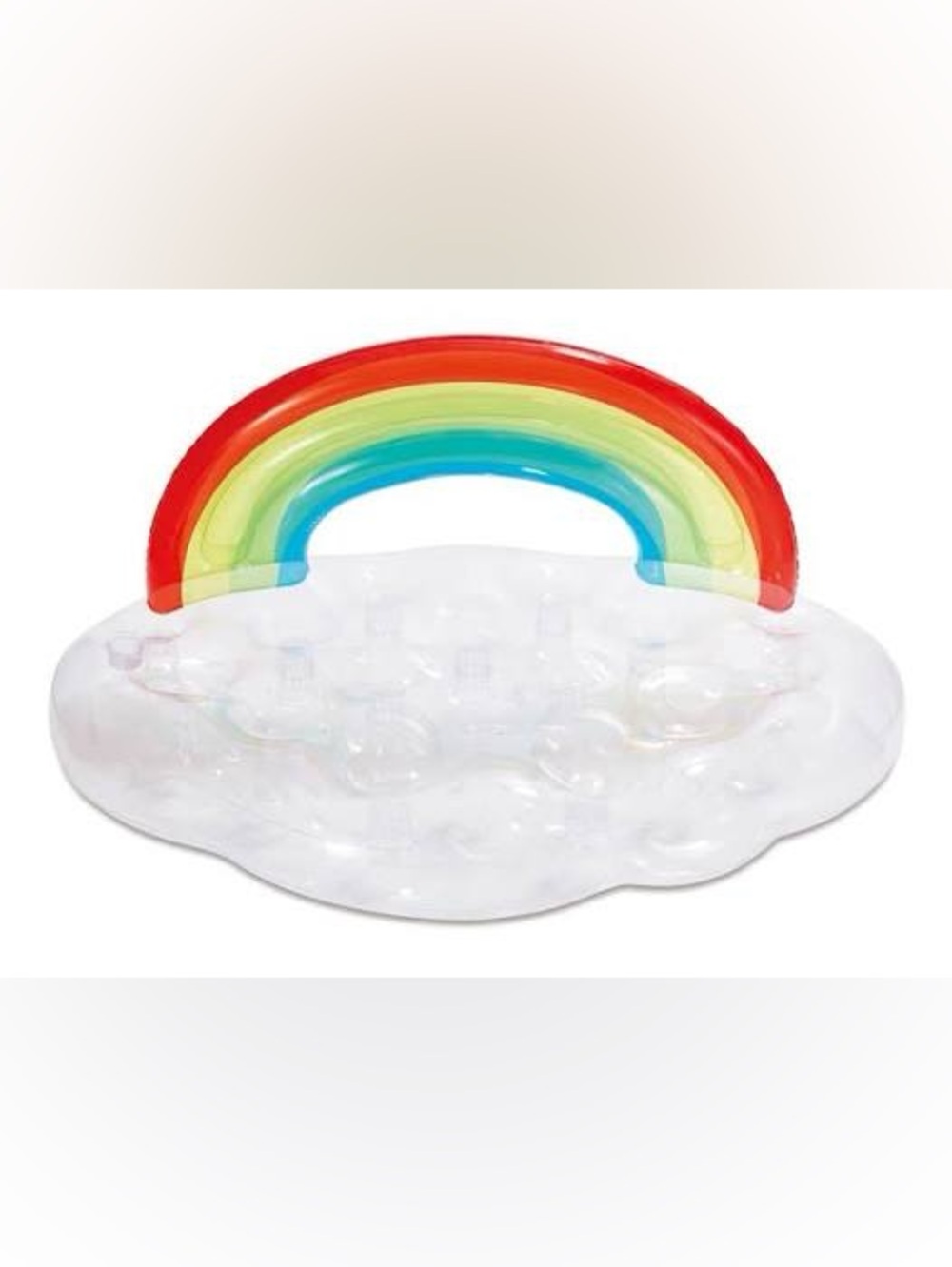 BRAND NEW stella finn inflatable rainbow pool floatie lounger with cup holders